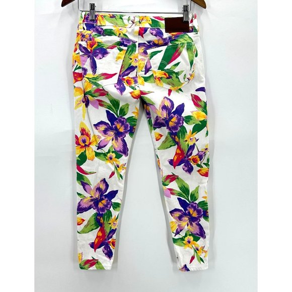 Big Star 1974 Jeans Pants Womens Alex Mid Rise Skinny Floral Multicolor 27R - Picture 2 of 12